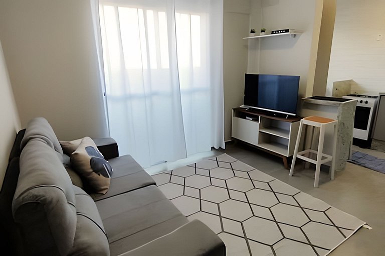2 quartos com ar e garagem