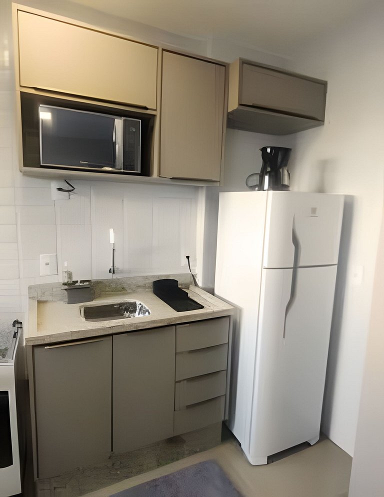 2 quartos com ar e garagem