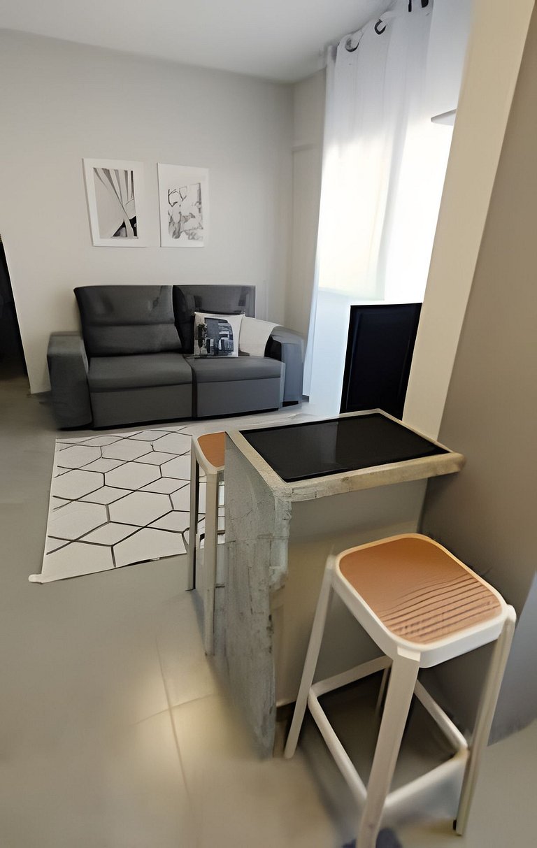 2 quartos com ar e garagem