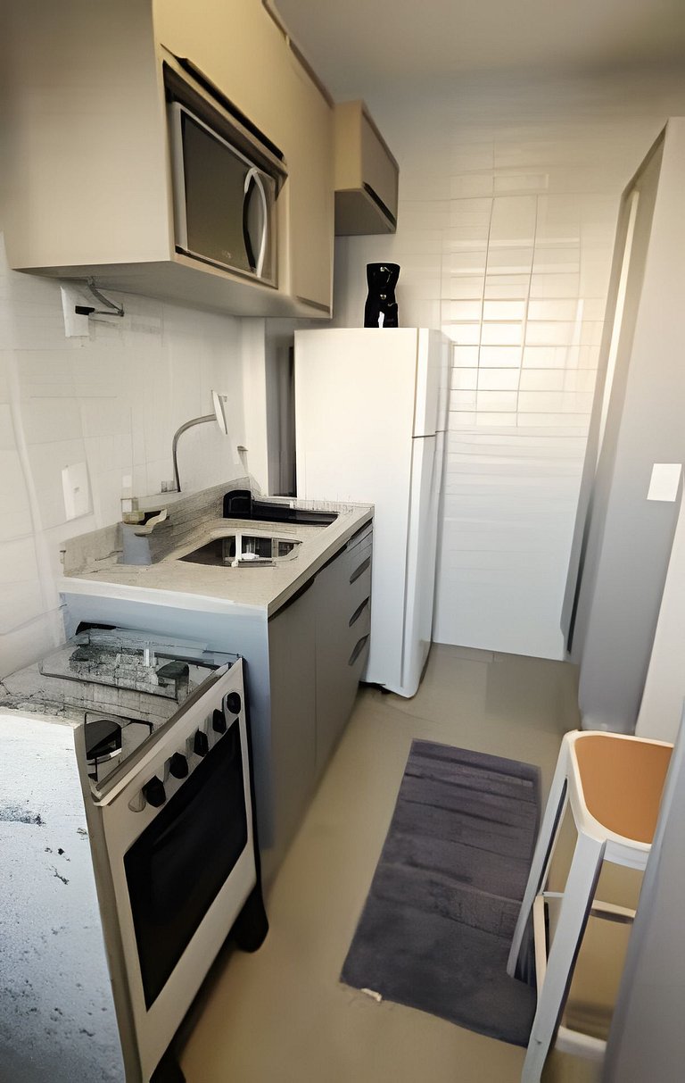2 quartos com ar e garagem