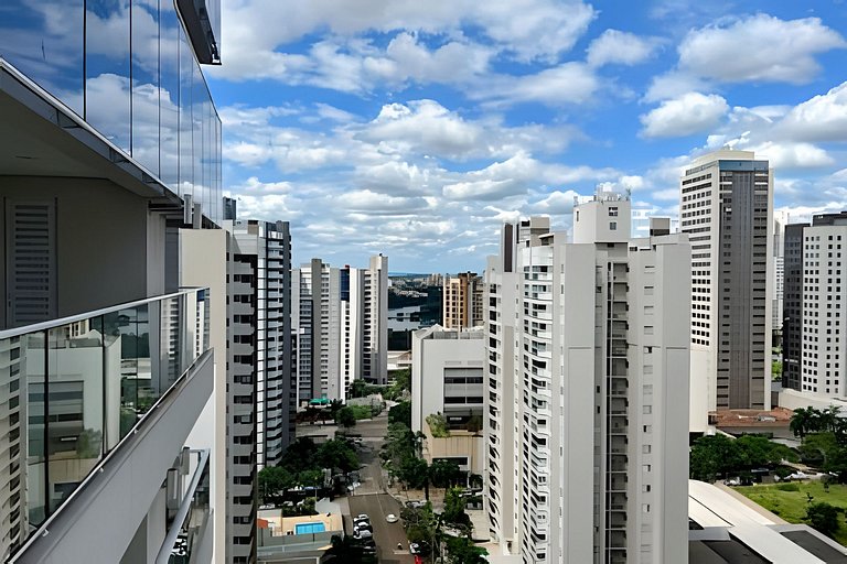 2 Quartos (1 suíte) e ampla sacada | Gleba Palhano