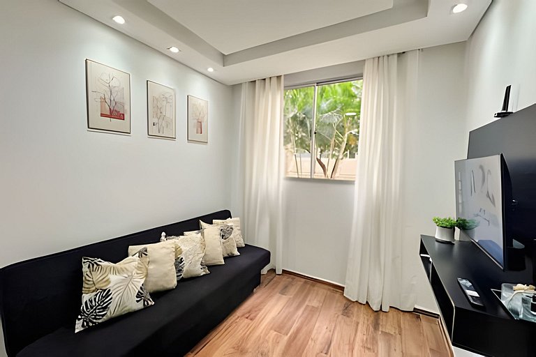 Apto 2 quartos com garagem!