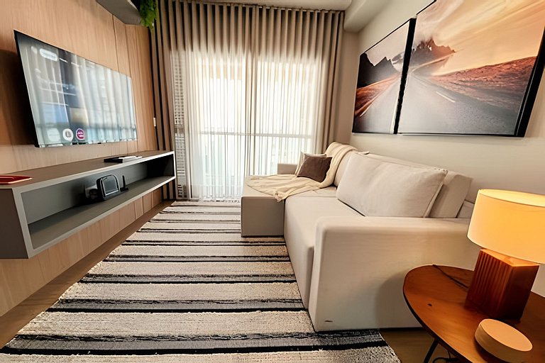 Luxo e conforto com vista espetacular / 2 quartos