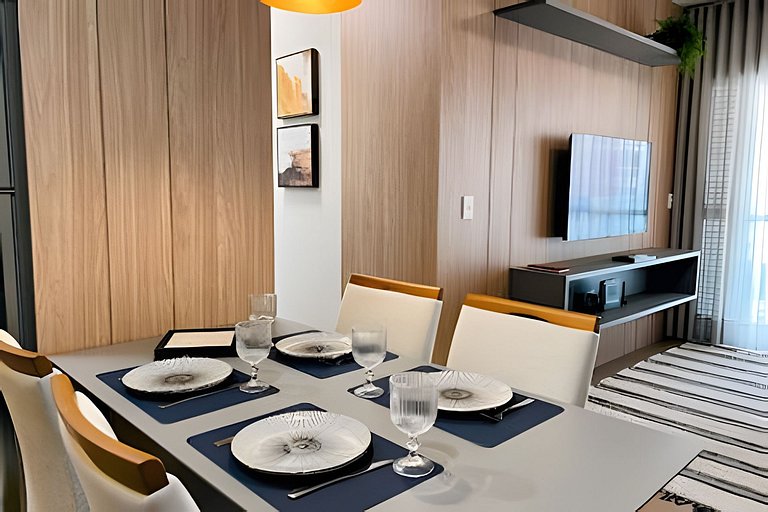 Luxo e conforto com vista espetacular / 2 quartos