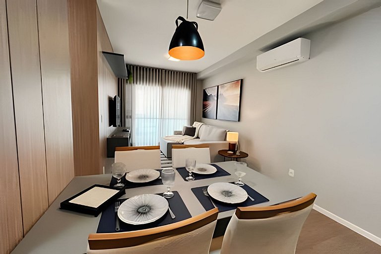 Luxo e conforto com vista espetacular / 2 quartos