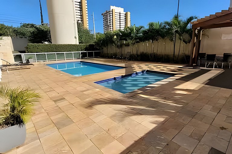 Apto Moderno • 02 Quartos Climatizados | Piscina