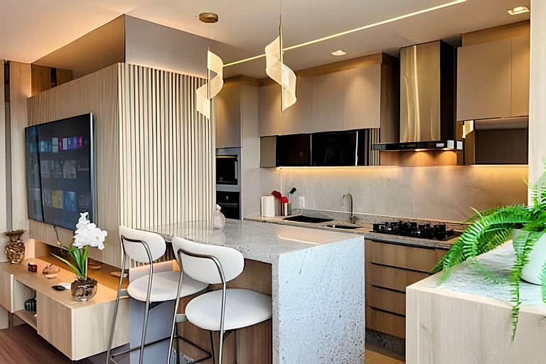 Apto 2 quartos em frente ao Shop Catuai