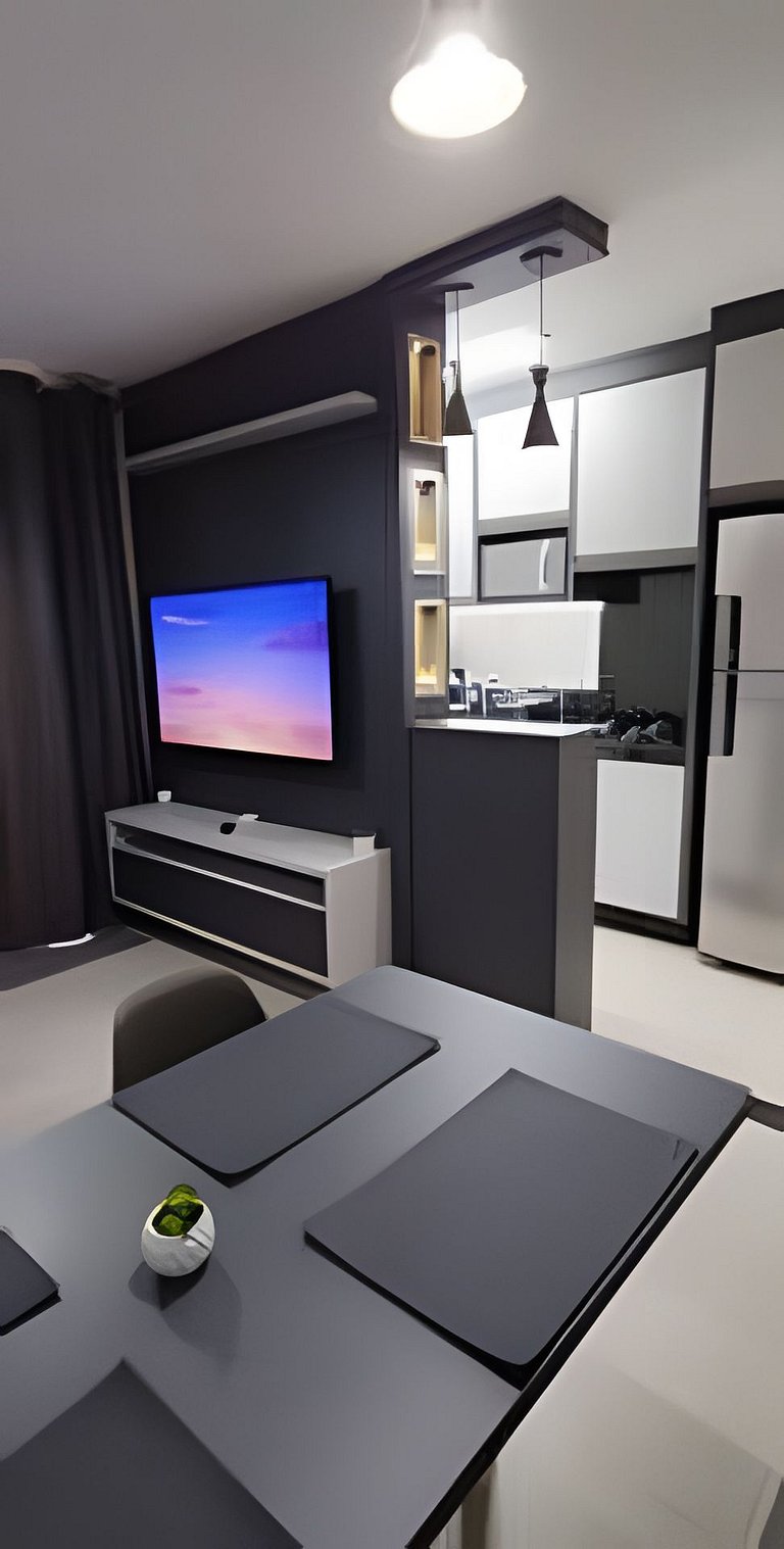 Apto com sacada e churrasqueira * Gleba Palhano