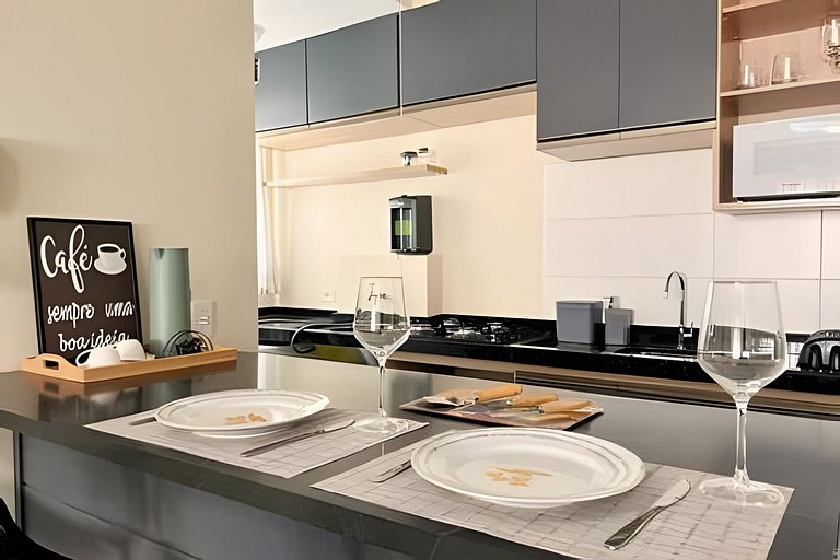 Apto aconchegante próx. ao estádio do café