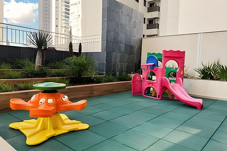 Memphis Design • Apto Climatizado | Gleba Palhano